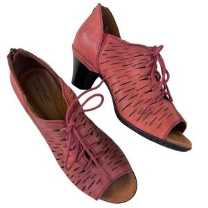 Rockport Women's Pink Lace-Up Heeled Shoes